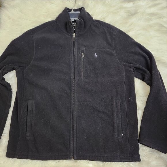 Polo by Ralph Lauren‎ Performance Black  full zip jacket Size LG - Picture 2 of 11